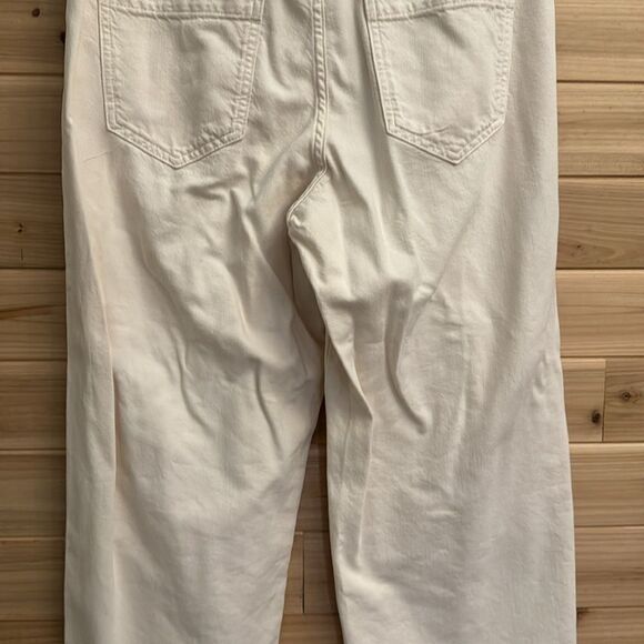 Pilcro Anthropologie Size 29 (8) Pleated High Rise Wide Leg White Jeans - Picture 8 of 13